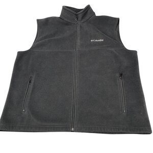 Columbia Cathedral Peak Fleece Vest Mens XL Full Zip Black